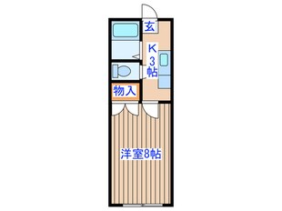 ﾎﾜｲﾄｷｬｯｽﾙ南小泉12番館の物件間取画像